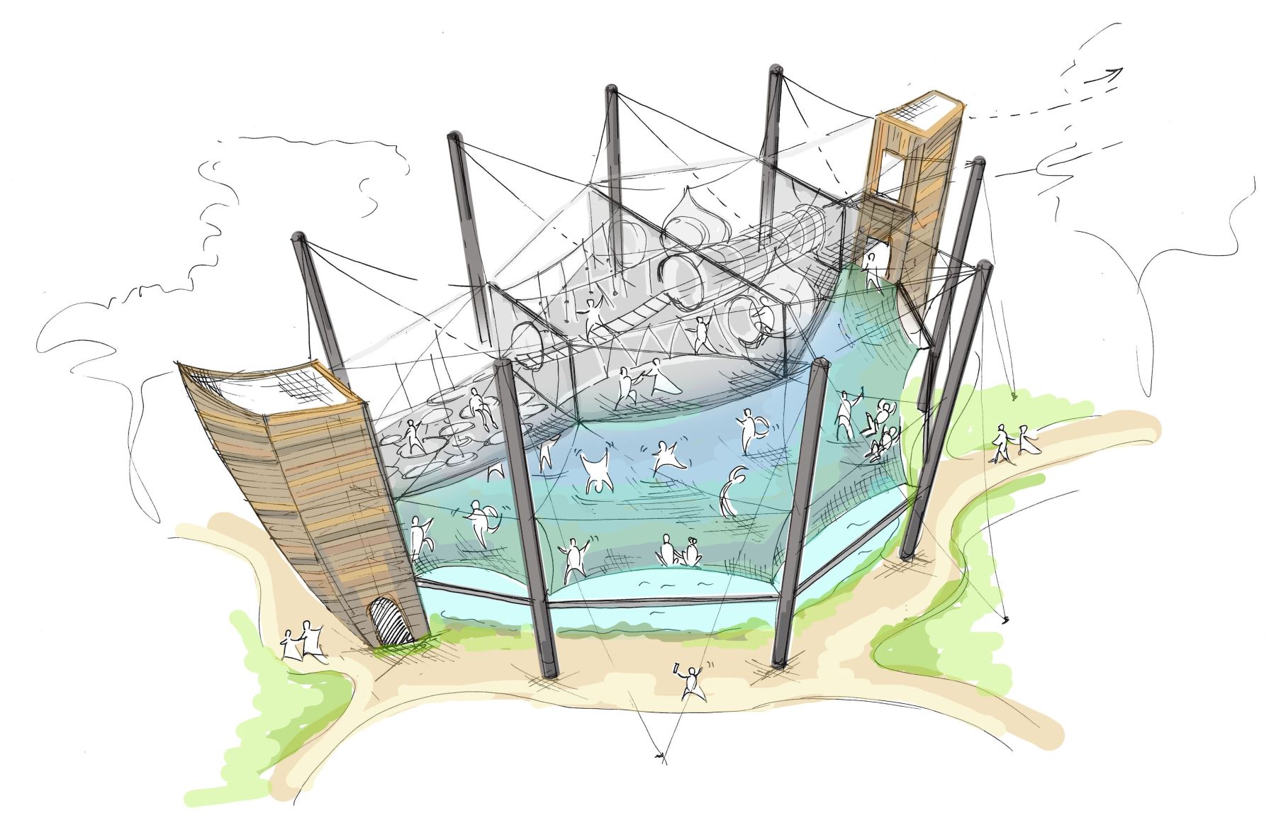 síťová atrakce Ikuna resort