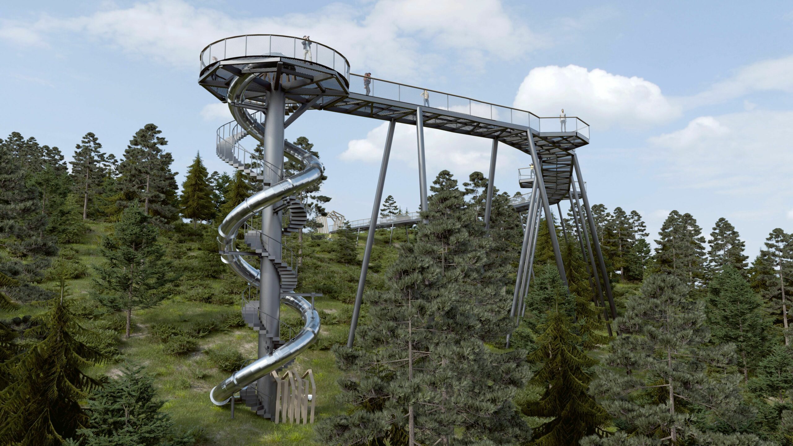 Vyhlídková stezka Francie - vizualizace